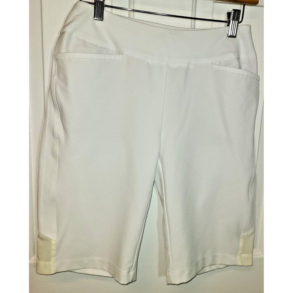 Tail White Label Women's Golf Shorts Pull On Stretch UPF 50 White Sz 4 Spandex